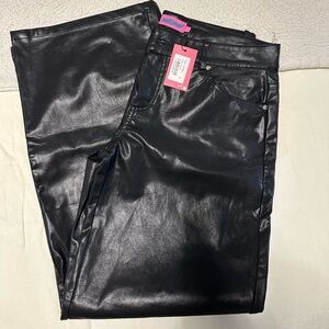 Edikted Black Leather Pants